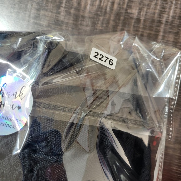 Maurices Womens One Size Black Sheer Lace‎ Open Front Kimono Cardigan Gothic - Picture 8 of 9